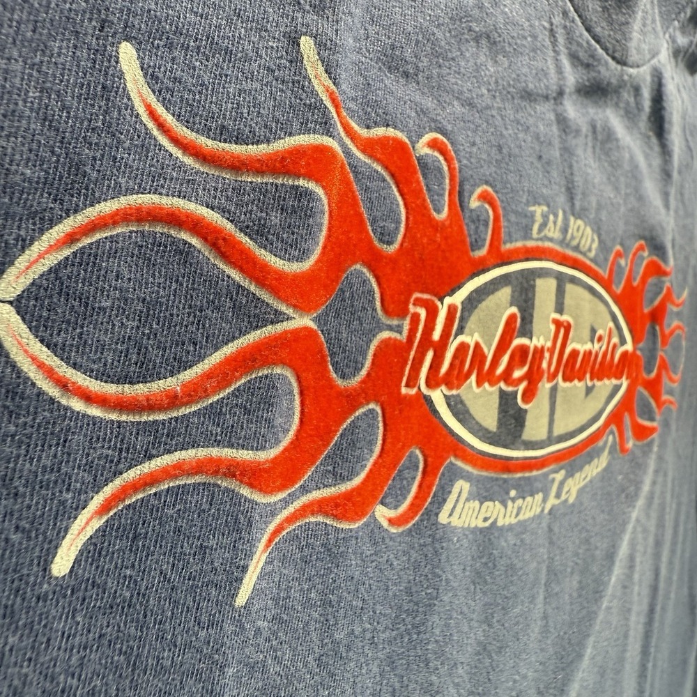Harley Davidson T-Shirt Medium Reno Nevada Flames 2004 VTG Y2K Biker - Picture 7 of 13